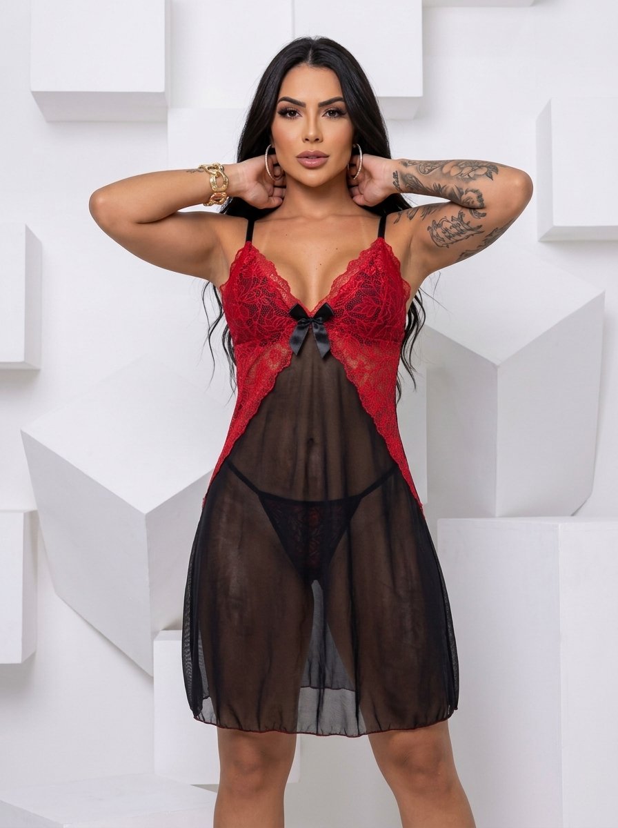 Camisola sex renda tamanho unico - Imagem 3